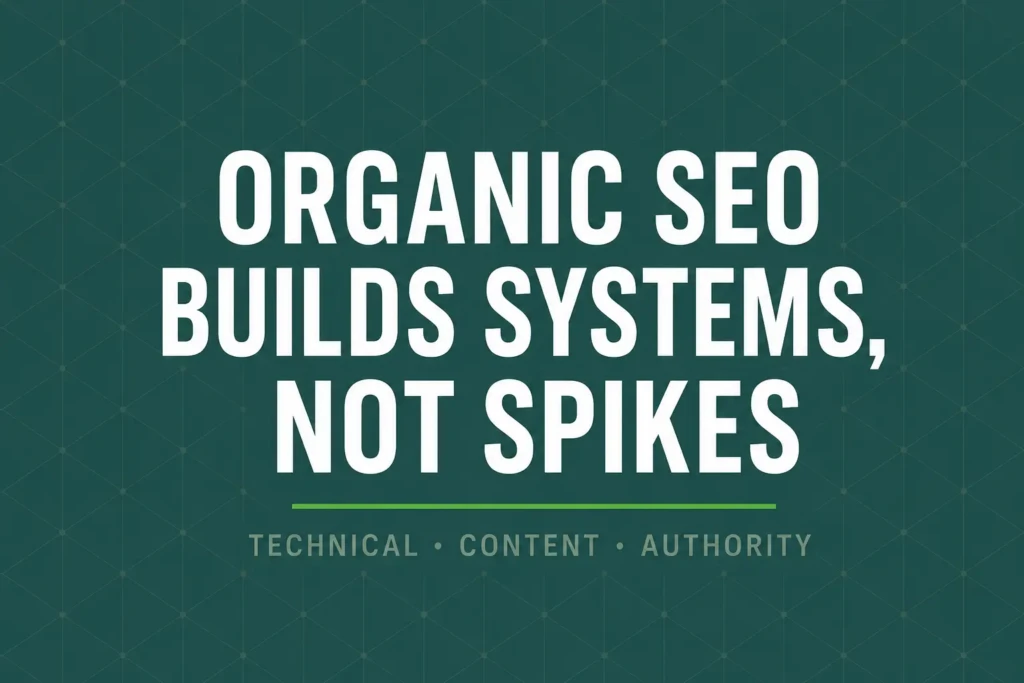 SEO Agency USA organic growth system — technical, content, and authority pillars
