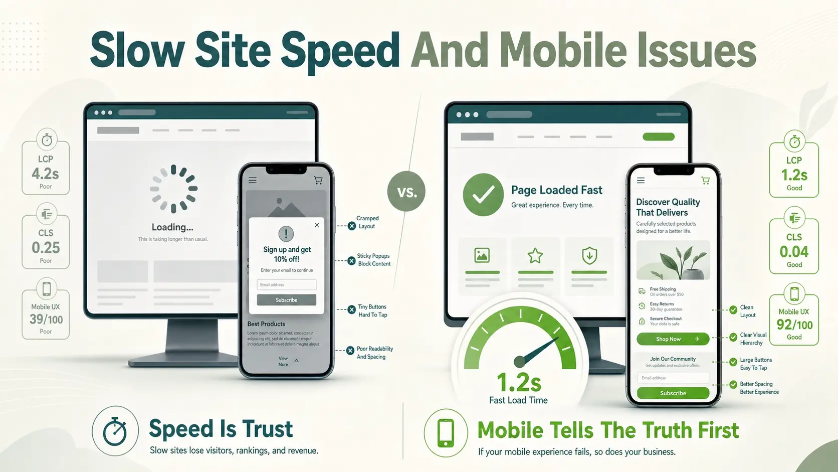 Slow Site Speed And Mobile Issues