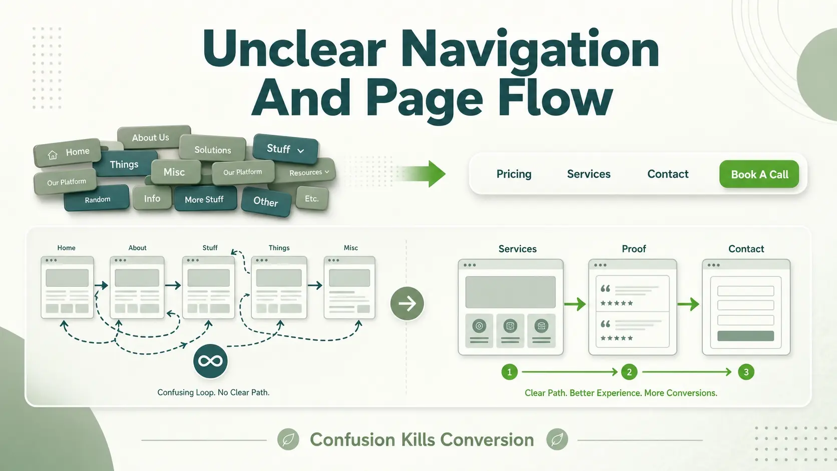 Unclear Navigation And Page Flow