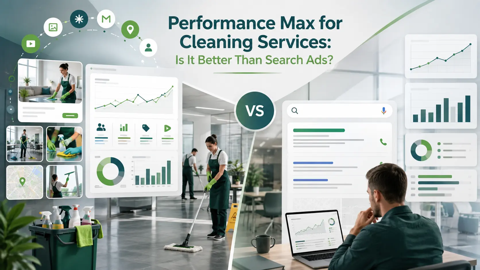 Performance Max for Cleaning Services Is It Better Than Search Ads